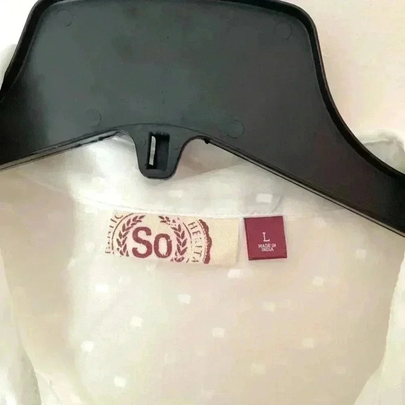 NWT SO Women Sheer Georgette Casual Shirt SIZE Large - Picture 4 of 6